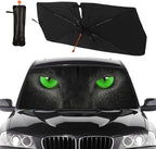 Socira Cat Eye Car Windshield Sunshade Umbrella Foldable Umbrella Sun Shade Cover Sunshade Front Window Cover Car Accessories Interior Blocks Uv Rays Keeps Cool (57" X 30")