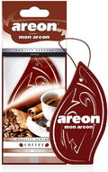 AREON MON MA25 Hanging Best Car Air Freshener Coffee Scent, Paper Hanging Ornaments, Long Lasting Scent for Car or Home 12 Pack