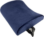 Bookishbunny 2pc High Resilience Memory Foam Seat Chair Waist Lumbar Back Support Cushion Pillow Car Office Home (Navy)