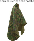 Poncho Liner Military Insulation Blanket Camo with Compression Carry Bag for Outdoors Hiking Jungle Hunting Gear