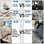 Front Seat Car Seat Covers Custom Fit for Chevrolet/Chevy Trailblazer 2021-2026 - Premium Faux Leather with Lumbar Support | Breathable, Waterproof, Anti-Slip, Durable (Beige,Front Seat)