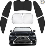 Car Window Shades Intended for Lexus ES 2018-2025, Privacy Window Covers 6PCS for Side, Rear & Windshield, Car Shield Sunshade for Privacy Protection, Heat Blocking, Camping and Parking