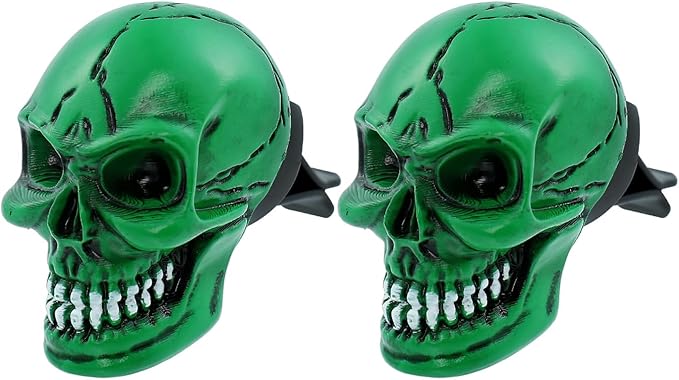 Skull Car Air Fresheners Cute Cool Funny Air Conditioning Vent Perfume Diffuser Decoration Interior Car Accessories 2 pcs