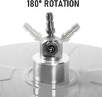 19" Pressure Washer Surface Cleaner with 4 Wheels, Stainless Steel Power Washer Surface Cleaner for Driveways Sidewalks Patios, 1/4" Quick Connector, 2 Extension Wand, 4000 PSI