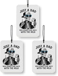 Funny Skeleton Dad Car Air Freshener 3 Pcs, Funny Gifts for Dad Husband Men Birthday Christmas Father's Day Air Freshener Hanging Decor for Cars Closet Drawer Books Accessories Gifts