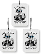 Funny Skeleton Dad Car Air Freshener 3 Pcs, Funny Gifts for Dad Husband Men Birthday Christmas Father's Day Air Freshener Hanging Decor for Cars Closet Drawer Books Accessories Gifts