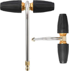 RIDGE WASHER Gutter Cleaner Attachment for Pressure Washer, with 2 Rotary Turbo Nozzle, 1/4 Inch Quick Disconnect, 3600 PSI