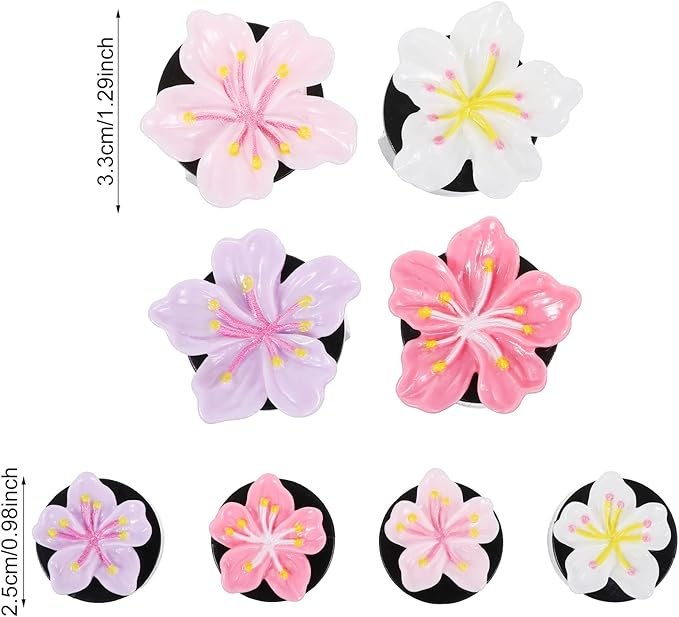 8 Pcs Flower Air Freshener Car Clips - Long Lasting Fragrance & Cute Flower Decor - Easy Car Vent Clips for Women