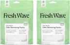 Fresh Wave Odor Eliminating & Deodorizing Packs | 2 Bags of 6 Each | Safer Odor Relief for Small Spaces | Natural Plant-Based Odor Eliminator | Odor Absorbers for Home, 3.6 Ounce (Pack of 2)
