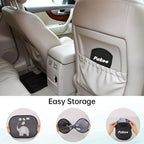 Car Sun Shade for Baby with UV Protection, 2 Pack UV Protection Breathable Car Window Sun Shade for Children with Cute Animal Motifs, 17.7 x 14 inches Sun Shades with 8 Cups