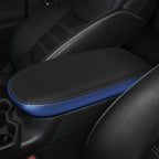 INTGET Center Console Armrest Cover for Toyota RAV4 Accessories 2025 2024 2023 2022 2021 2020 2019 Leather Middle Console Lid Cover Pad Protector Arm Rest Covering Car(Black with Blue)