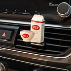 Simulation Food Design Car Air Vent Scented Clip, Creative Toaster-Shaped Car Air Freshener Decor, 3D Long-Lasting Car Fragrance Diffuser (Milk Carton)