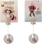 2PCS Car Air Fresheners | The Air Freshener That Swings Back And Forth | Cute | Scents Include, New Car, Forest Fresh, Black Ice, Lemon, Cherry, Lilly and Lavender (Cute)