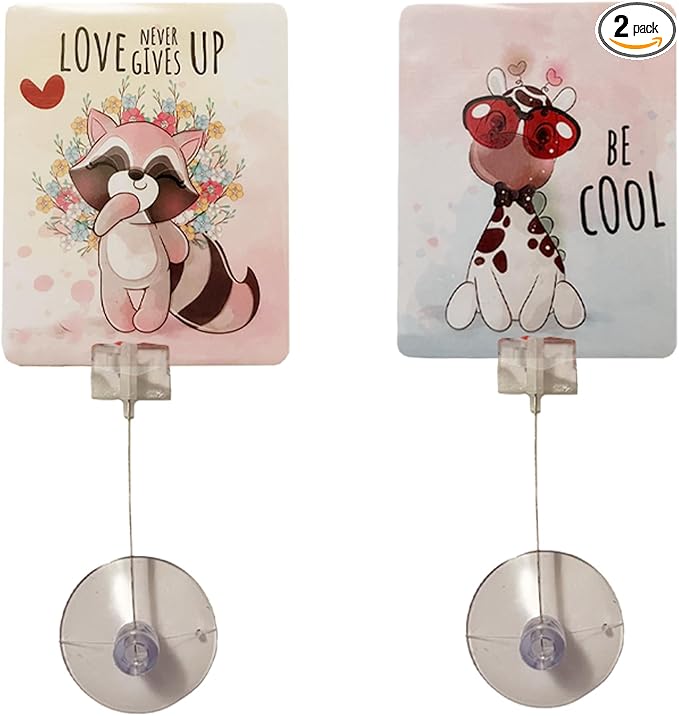 2PCS Car Air Fresheners | The Air Freshener That Swings Back And Forth | Cute | Scents Include, New Car, Forest Fresh, Black Ice, Lemon, Cherry, Lilly and Lavender (Cute)