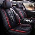 for Toyota CHR Seat Covers 2018-2026, Full Coverage Customized Car Seat Covers, Premium Leather Waterproof Stain-Resistant Easy to Install (Standard 2 Seats, Black&Red)
