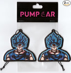 PumpCar car air freshener 2-piece double-sided Goku SSJ hanging cherry-scented anime dragon for rearview mirror Car Interior Accessories Household Gifts