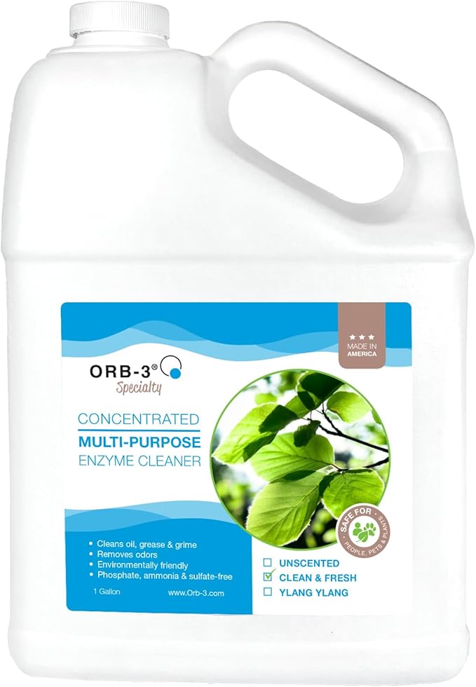 Orb-3 Multipurpose Enzyme Cleaner (1-Gallon, Clean & Fresh)