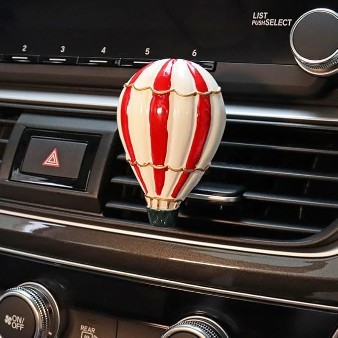 Simulation Food Design Car Air Vent Scented Clip, Creative Toaster-Shaped Car Air Freshener Decor, 3D Long-Lasting Car Fragrance Diffuser (Air Balloon)