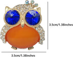 Cute Orange Cartoon Owls Car Air Freshener, 2pcs Owls Vent Clips, Bling Car Accessories, Lavender Scent