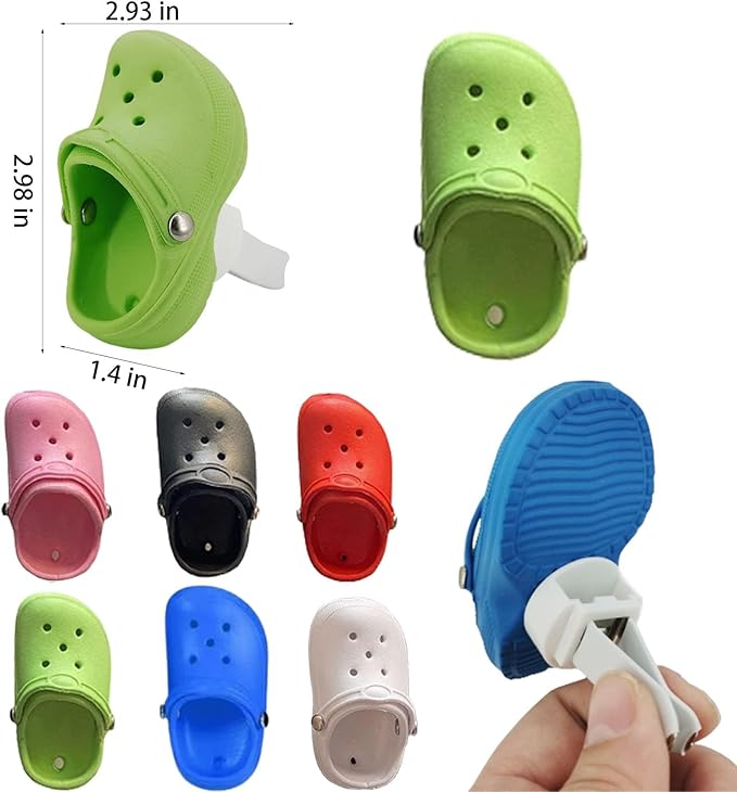 4 Pcs Air Vent Clip Accessories Cute Shoe Car Air Freshener Vent Clips with Refills Solid Fragrance Replacement Pads Car Perfume Clip Cars Interior Decor Accessories for Men/Women