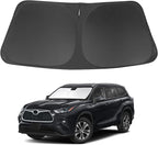 Windshield Sun Shade Front Sunshade Foldable Sun Visor Protector Custom Fit 2020-2024 2025 2026 Toyota Highlander Accessories Keep Your Car Cooler