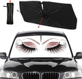 Socira Gorgeous Eyelash Car Windshield Sun Shade Umbrella Foldable Sunshade for Front Window Auto Windshield Sunshade Protect from Sun Rays Heat 57'' X 30'' Fits Most Cars Trucks & Suvs