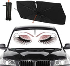 Socira Gorgeous Eyelash Car Windshield Sun Shade Umbrella Foldable Sunshade for Front Window Auto Windshield Sunshade Protect from Sun Rays Heat 57'' X 30'' Fits Most Cars Trucks & Suvs