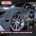 MANIAC LINE MAFRA Wheel and Tyre Cleaner | 2 in 1 for Rims and Tyres | Fast Brake Dust and Road Film Removal | Foam or Spray Application | Safe on Alloy Painted and Clear Coated Wheels | 1 Liter