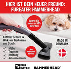 Vacuum Cleaner Brush Attachment for Removing Pet Hair (2.0 Improved Version) Cats & Dogs Lint Remover for Furniture, Carpets, Car Detailing, Universal Fit with Adapter 1 1/4 and 1 3/8 inches