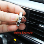 Car Aromatherapy Essential Oil Diffuser Locket Lotus Pattern Stainless Steel Car Air Fresheners Vent Clips Decorative