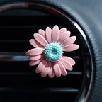 2 Pieces Daisy Flower Air Vent Clip Cute Car Air Freshener Clip Boho Car Air Outlet Decorations Charm Car Inter Decor Accessories for Girls Women