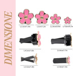 4pcs Pink Flower Air Vent Clips Car Air Freshener,Girly Daisy Flower Car Accessories for Women,Lavender Car Scent Decorations Refillable Clips On Air Freshener