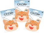 Cute CAT CAR AIR FRESHENER - Cute Cat Design, Long-Lasting Scent, Portion of Proceeds Benefit Paws Chicago (Coffee - Pack of 3)