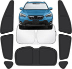 Car Window Shades for Subaru Crosstrek 2018-2023 Accessories - Full Set 8PCS Side Window Sunshades with Memory Frame & Blackout Fabric, Privacy UV Shield for Camping/Travel
