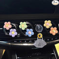 Cute Daisy Air Vent Clips, 6 Pcs Flower Air Fresheners Vent Clips Diffuser Vent Clip Charm Car Decoration for Women Cute Car Interior Decor Accessories +Sunflower Mask Hook