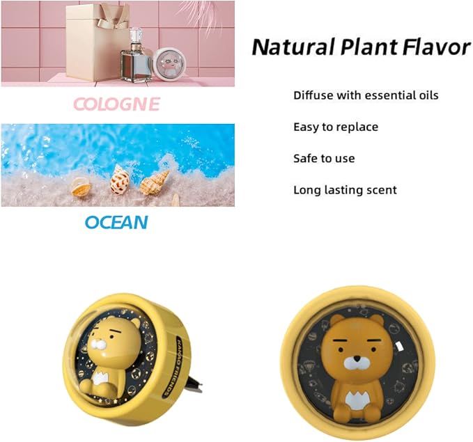 DAYUJIAN Cartoon Car Air Fresheners Astronaut Automotive Air Outlet Cute Car Diffuser Creative Glowable Car Perfume Decoration Aromatherapy Ornament Car Vent Accessories