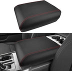 INTGET Center Console Cover for 2025 2026 Ford F150 Accessories Interior 2021 2022 2023 2024 Car Middle Arm Rest Armrest Lid Seat Cover Protector Elbow Cushion Pad (red Stitches, 2021-2026)