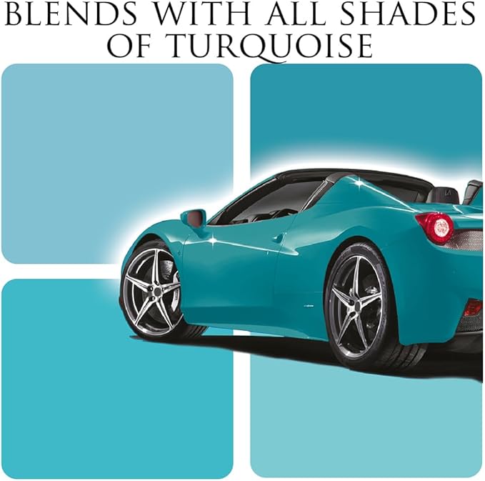 Car Gods Iris Custom Color Turquoise 3-in-1 Polish Wax Color Restorer & Scratch Remover, 16 Colors Available, 17 Fl Oz