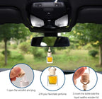 ASUBHA 20 PCS 8ml Hanging Car Air Freshener Diffuser,Empty Clear Glass Essential Diffuser Oil Aromatherapy Fragrance Perfume Pendant Glass Vials with Wooden Caps & Hanging String, Cylindrical