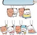 Bubu and Dudu Car Air Freshener Pads 6 PCS,Cute Car Accessories Mirror Decor Gifts for Bubu and Dudu Fans,Multi-Scent Air Freshener Pads for Closet,Bathroom,Bedroom & Office
