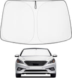 Proadsy 2026 Upgrade Front Windshield Sun Shade Foldable Sunshade Protector Custom Fit 2015-2019 Sonata Sedan Accessories