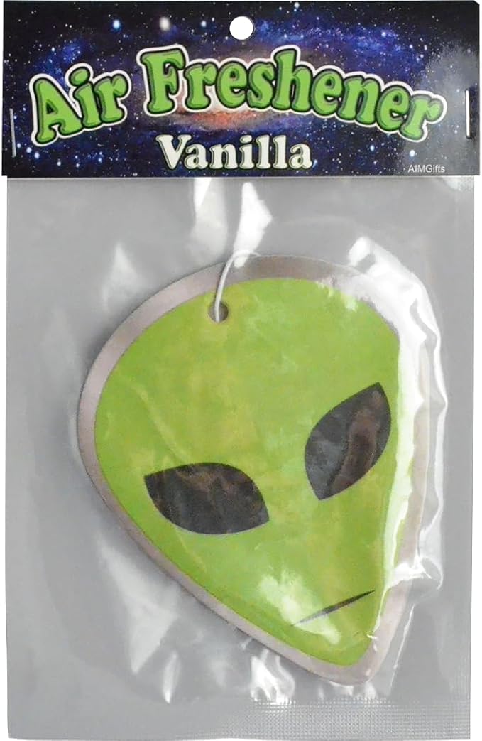 Alien Head Air Freshener/Green & Black Hanging Car Air Freshener