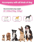 Hands Free Dog Leash & Car Seatbelt, 5.9-9.5ft Crossbody Dog Belt with Dual Soft Handles, Shock-Absorbing, 360° Clip, Reflective Design for Walking, Running, Hiking, Travel. (Rosered)