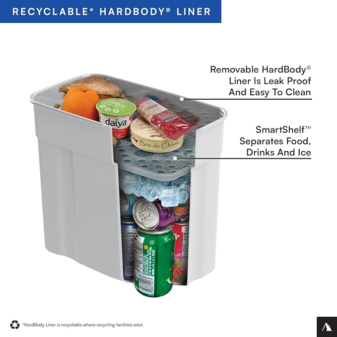 Titan by Arctic Zone Deep Freeze Cooler - Zipperless Hardbody Cooler - Deep Freeze Insulation, HardBody Liner, and SmartShelf