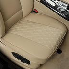 Black Panther PU Car Seat Cover, Front Bottom Seat Protector Compatible with 95% Vehicles,Anti-Slip & Full Wrapping Bottom (W 21.26''×D 20.86”)(1Piece,Dark Beige)