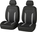 2 Pack Universal Car Seat Cover with Breathable Mesh Backrest,Comfortable Car Seat Protector with Foam Padding and Retaining Buckle,Highly Elastic Car Seat Covers Full Set (Gray)