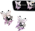 2pcs Butterfly Air Vent Clips Car Air Freshener Dubles Purple Pink Bling Butterflies Car Accessories Decor for Women
