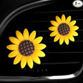 2 Pieces Sunflower Air Freshener Clips Cute Car Air Vent Clip Charm Car Interior Decor Sun flower Accessories Decorations
