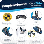 CarSafe Crash Tested Dog Safety Harness - Crash Tested to 32Kg/70lbs, Safely Secure Dog in The Car, Comfortable and Padded Design. for Toy, Small, Medium and Large Dogs (Size X-Small)