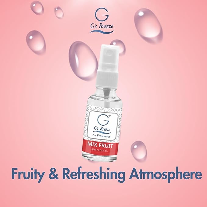 G's Breeze Mix Fruit Air Freshener - Vibrant Tropical Fruit Scent - Long Lasting Fragrance - Uplifting, Refreshing Aroma for Home & Office - Ideal for Creating a Sweet, Inviting Atmosphere Anywhere